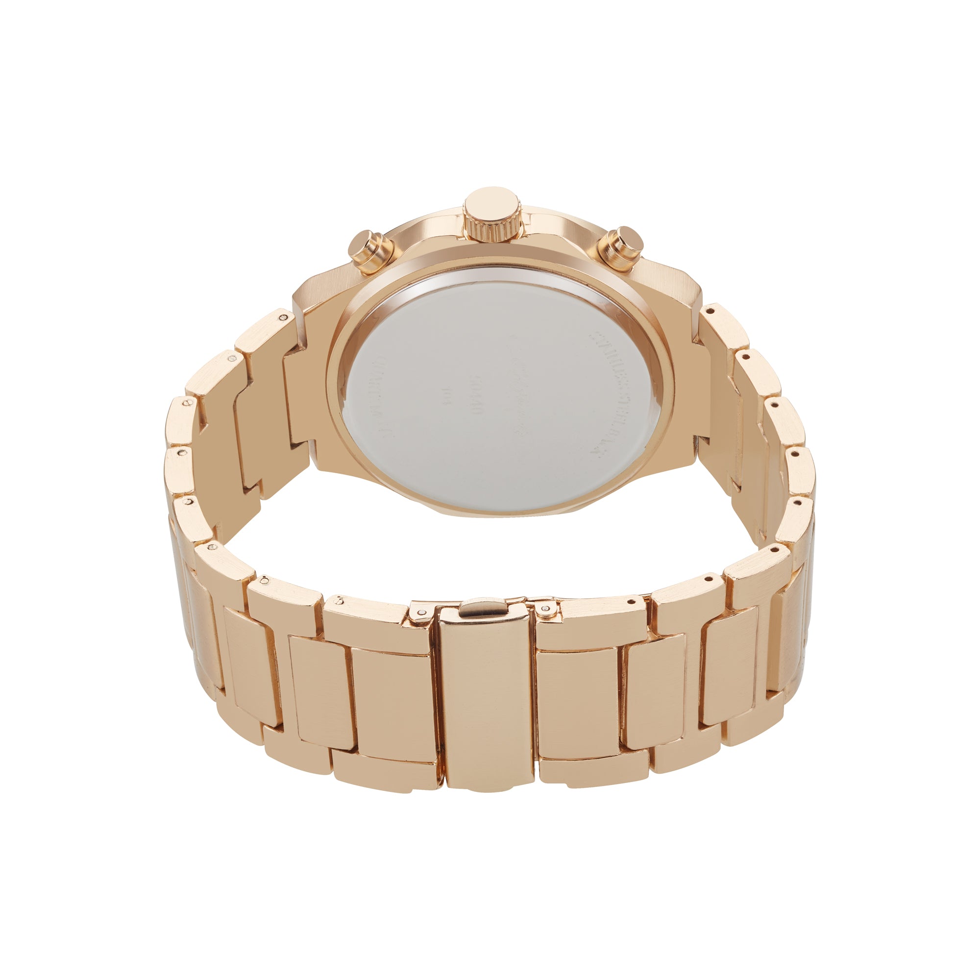 Ed Hardy Men's Brushed Gold Metal Bracelet Watch 46mm