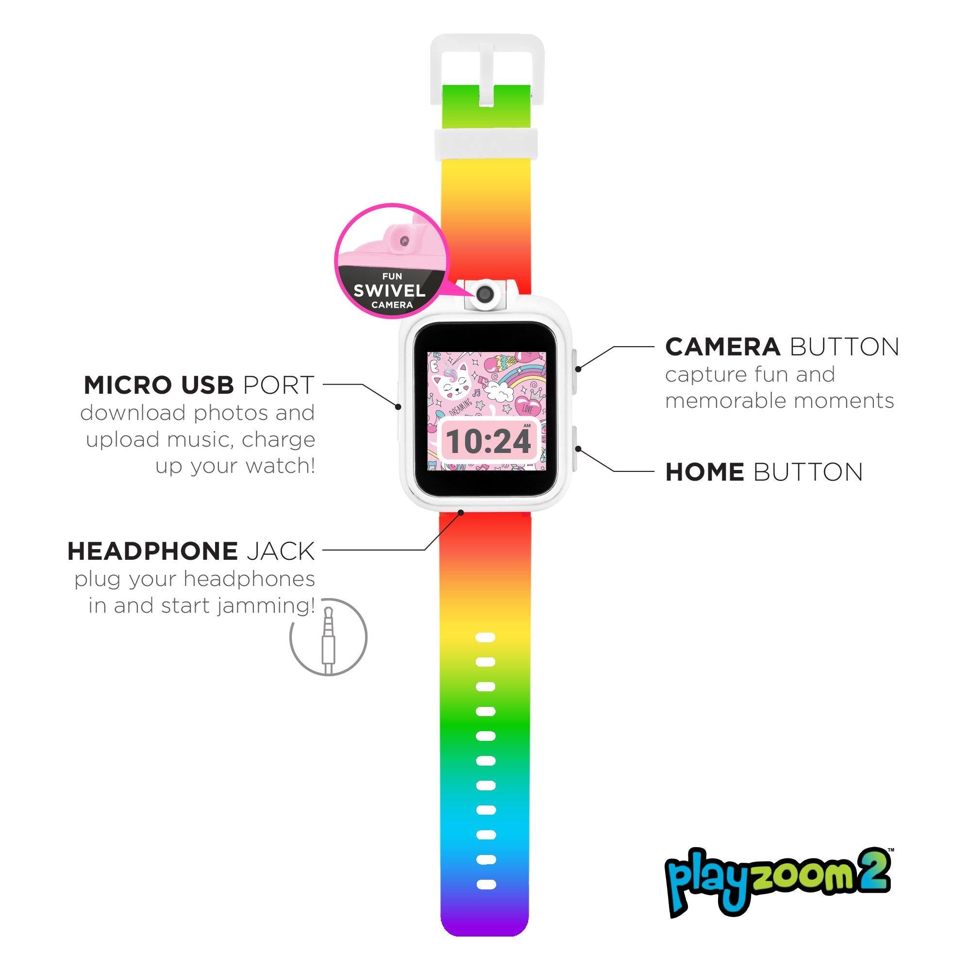 PlayZoom 2 Kids Smartwatch: Rainbow Print affordable smart watch